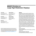 MAGIC-Pointing on Large High-Resolution Displays