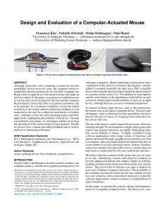 Design and Evaluation of a Computer-Actuated Mouse