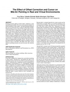 The Effect of Offset Correction and Cursor on Mid-Air Pointing in Real and Virtual Environments
