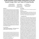 Understanding Visual-Haptic Integration of Avatar Hands Using a Fitts’ Law Task in Virtual Reality