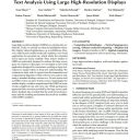 Text Analysis Using Large High-Resolution Displays
