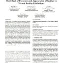 The Effect of Presence and Appearance of Guides in Virtual Reality Exhibitions